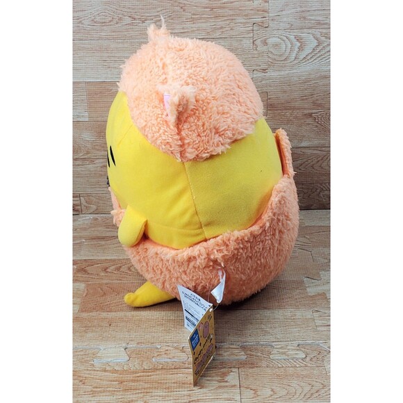 Gudetama NyanNyan Orange Over Easy Egg Cat 13" Plush Toreba FuRyu Sanrio '19 NWT - Picture 2 of 7